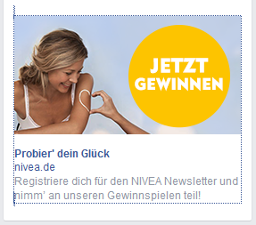     nivea - Facebook Werbeanzeige